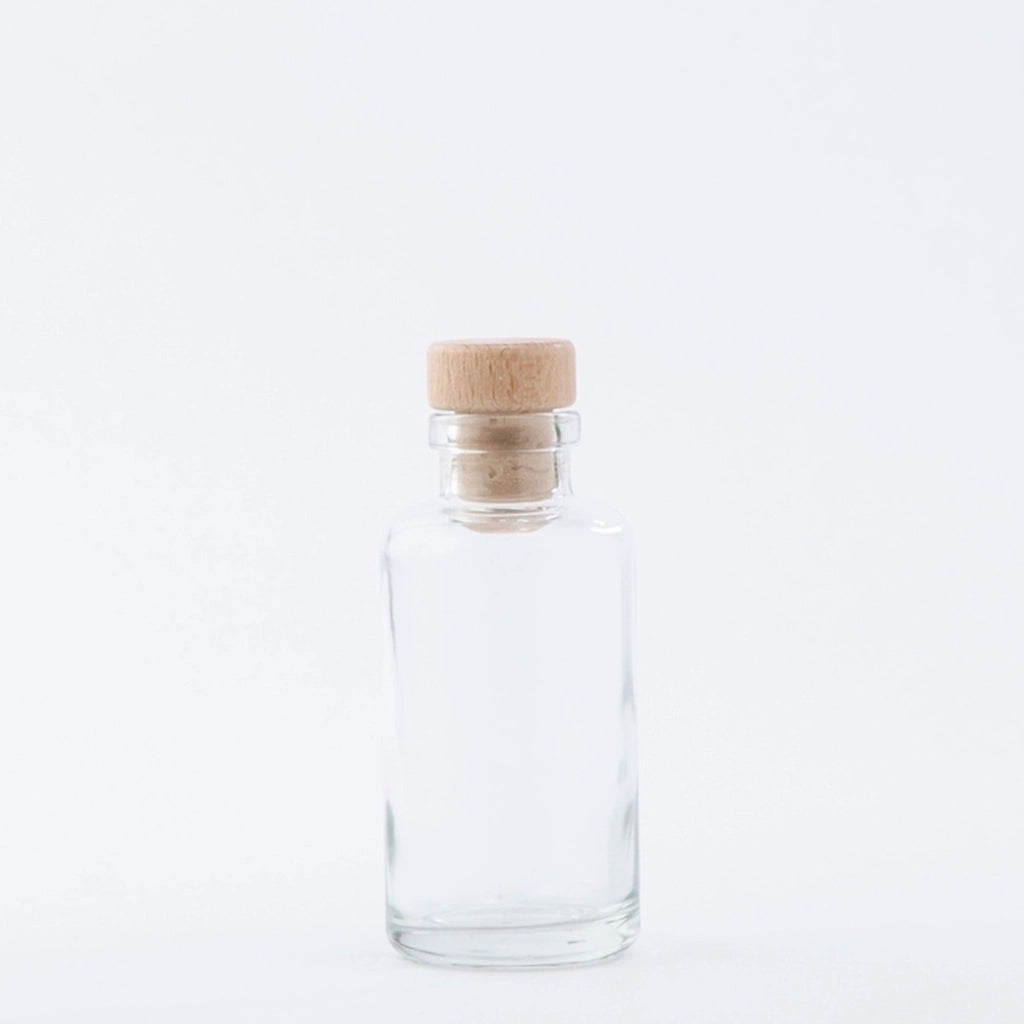 4 oz Apothecary Bottle / Wood Top