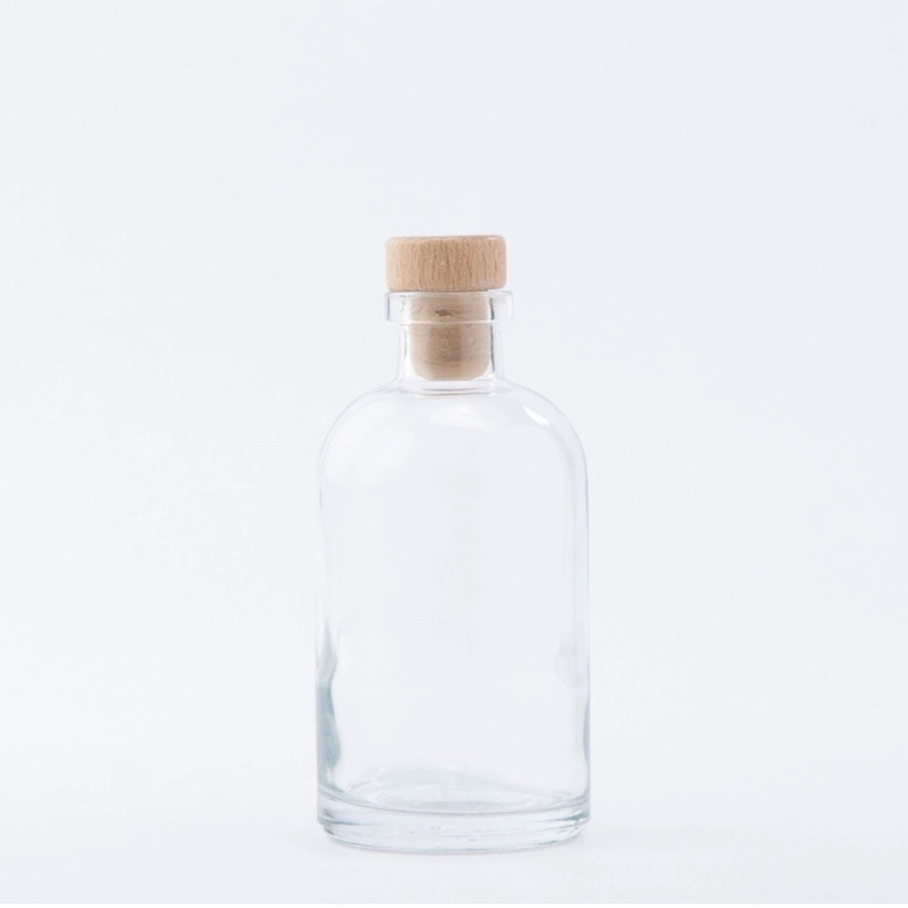 8 oz Apothecary Bottle / Wood Top
