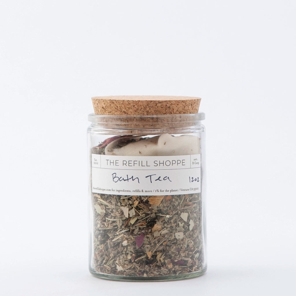 Bath Tea 12 oz Glass Jar w/Bag – The Refill Shoppe